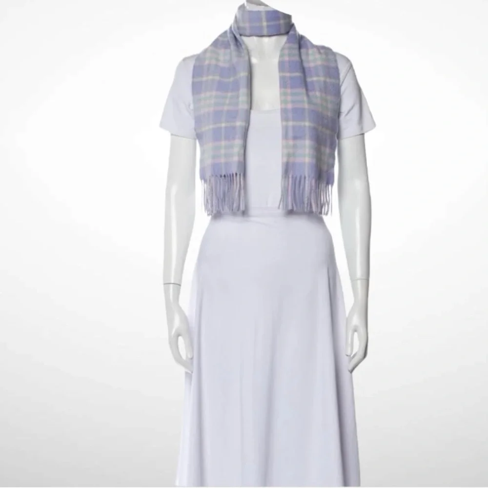 BURBERRY LONDON PLAID 100% CASHMERE SCARF NEW - Picture 5 of 13